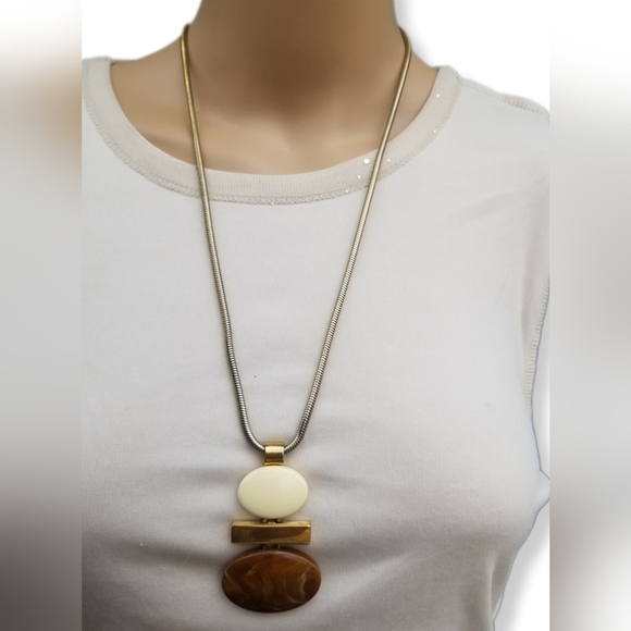 AVON 1976 S.M KENT "THE COLLECTION" DESIGNER SERIES POLISHED OVALS NECKLACE - Picture 1 of 8